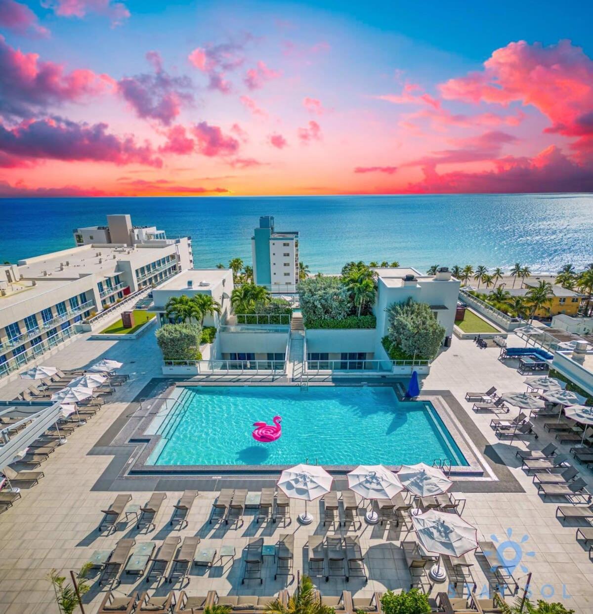 Rooftop Pool & Hot Tub - Gym - Hollywood Beach Eksteriør bilde